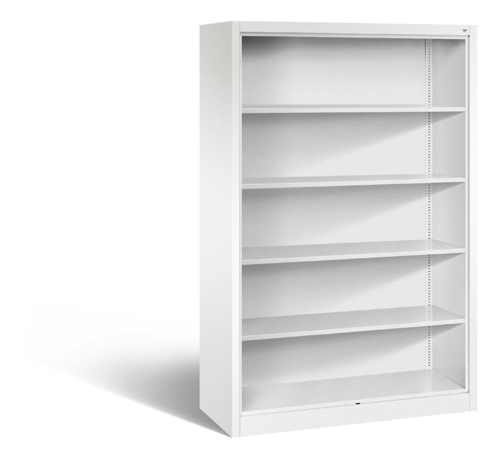 C+P Büroregal mit Rückwand Acurado Traglast 70 kg weiß 1200 x 500 x 1950 mm Produktbild C+P Büroregal mit Rückwand Acurado Traglast 70 kg weiß 1200 x 500 x 1950 mm