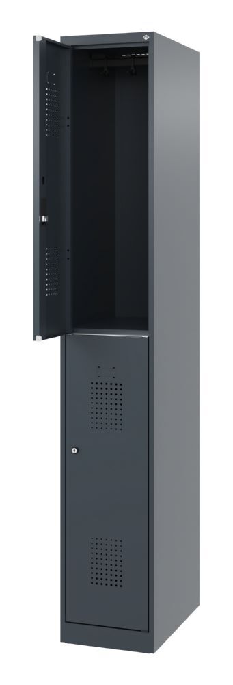 C+P Doppelstöckiger Feuerwehrspindl Flexo anthrazit 300 x 500 x 1850 mm Produktbild C+P Doppelstöckiger Feuerwehrspindl Flexo anthrazit 300 x 500 x 1850 mm bild 2