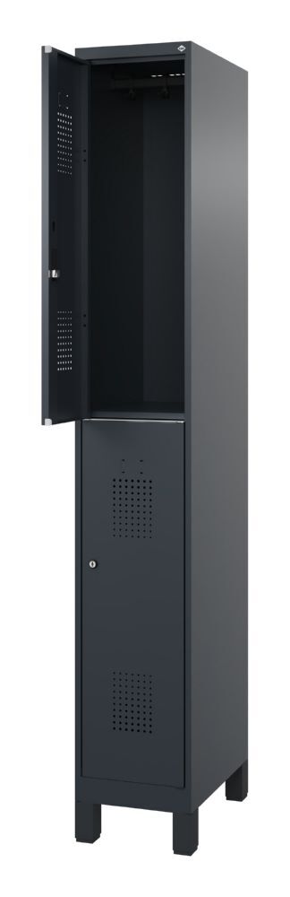 C+P Doppelstöckiger Feuerwehrspind Flexo dunkelgrau 300 x 500 x 1850 mm Produktbild C+P Doppelstöckiger Feuerwehrspind Flexo dunkelgrau 300 x 500 x 1850 mm bild 2