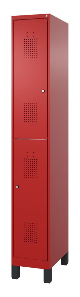 C+P Doppelstöckiger Feuerwehrspind Flexo feuerrot 300 x 500 x 1850 mm Produktbild C+P Doppelstöckiger Feuerwehrspind Flexo feuerrot 300 x 500 x 1850 mm