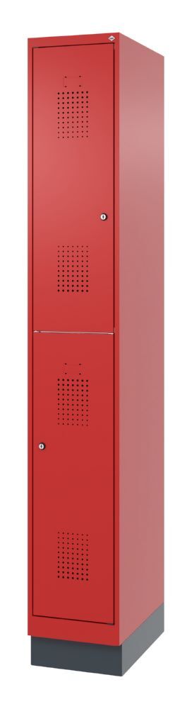 C+P Doppelter Feuerwehrspind Flexo feuerrot 300 x 500 x 1850 mm Produktbild C+P Doppelter Feuerwehrspind Flexo feuerrot 300 x 500 x 1850 mm