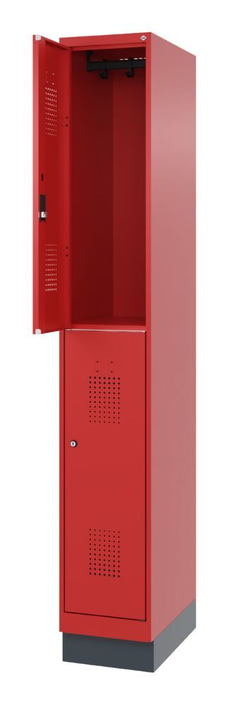 C+P Doppelter Feuerwehrspind Flexo feuerrot 300 x 500 x 1850 mm Produktbild C+P Doppelter Feuerwehrspind Flexo feuerrot 300 x 500 x 1850 mm bild 2