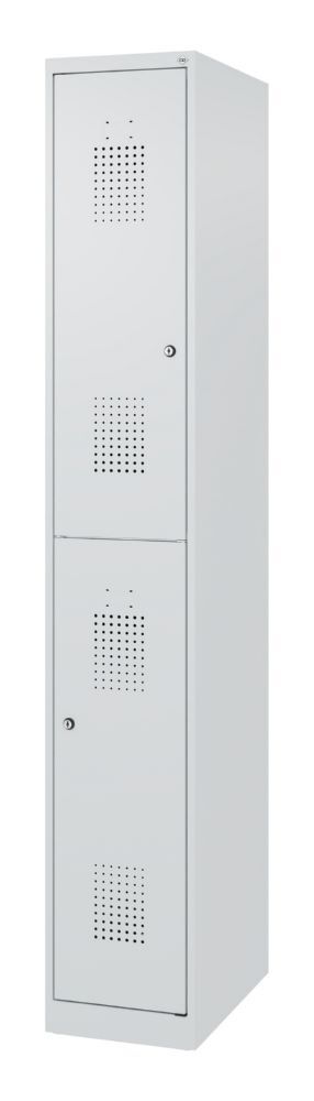 C+P Doppelstöckiger Feuerwehrspind Flexo lichtgrau 300 x 1850 mm Produktbild C+P Doppelstöckiger Feuerwehrspind Flexo lichtgrau 300 x 1850 mm
