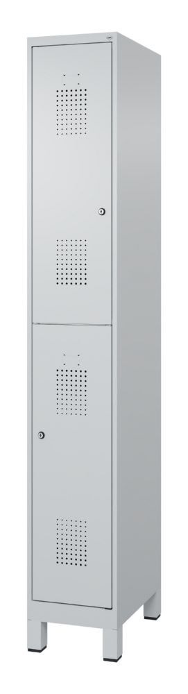 C+P Doppelstöckiger Feuerwehrspind Flexo hellgrau 300 x 500 x 1850 mm Produktbild C+P Doppelstöckiger Feuerwehrspind Flexo hellgrau 300 x 500 x 1850 mm