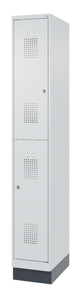 C+P Doppelter Feuerwehrspind Flexo lichtgrau 300 x 500 x 1850 mm Produktbild C+P Doppelter Feuerwehrspind Flexo lichtgrau 300 x 500 x 1850 mm