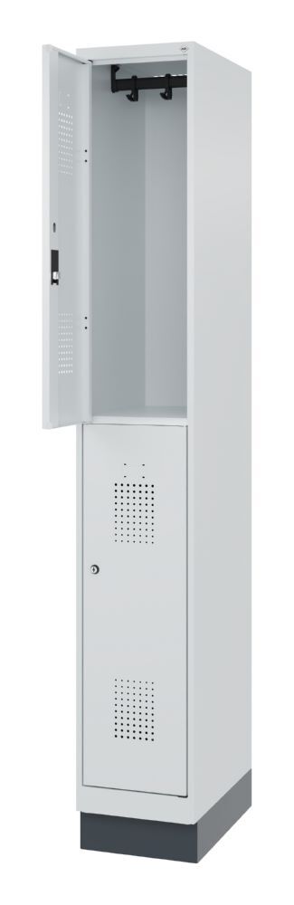 C+P Doppelter Feuerwehrspind Flexo lichtgrau 300 x 500 x 1850 mm Produktbild C+P Doppelter Feuerwehrspind Flexo lichtgrau 300 x 500 x 1850 mm bild 2