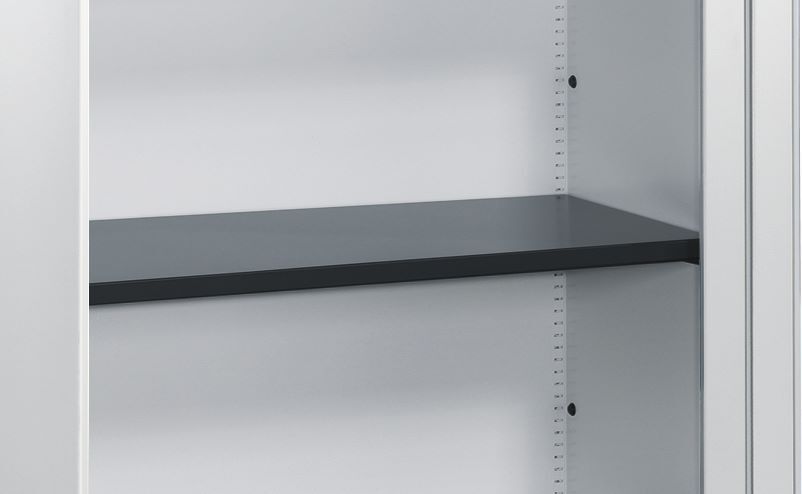 C+P Einlegeboden aus Stahl lackiert B 724 x T 363 mm in schwarz grau Produktbild C+P Einlegeboden aus Stahl lackiert B 724 x T 363 mm in schwarz grau