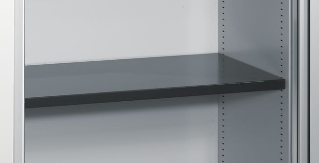 C+P Einlegeboden aus Stahl lackiert H 24 x B 649 x T 360 mm schwarzgrau Produktbild C+P Einlegeboden aus Stahl lackiert H 24 x B 649 x T 360 mm schwarzgrau