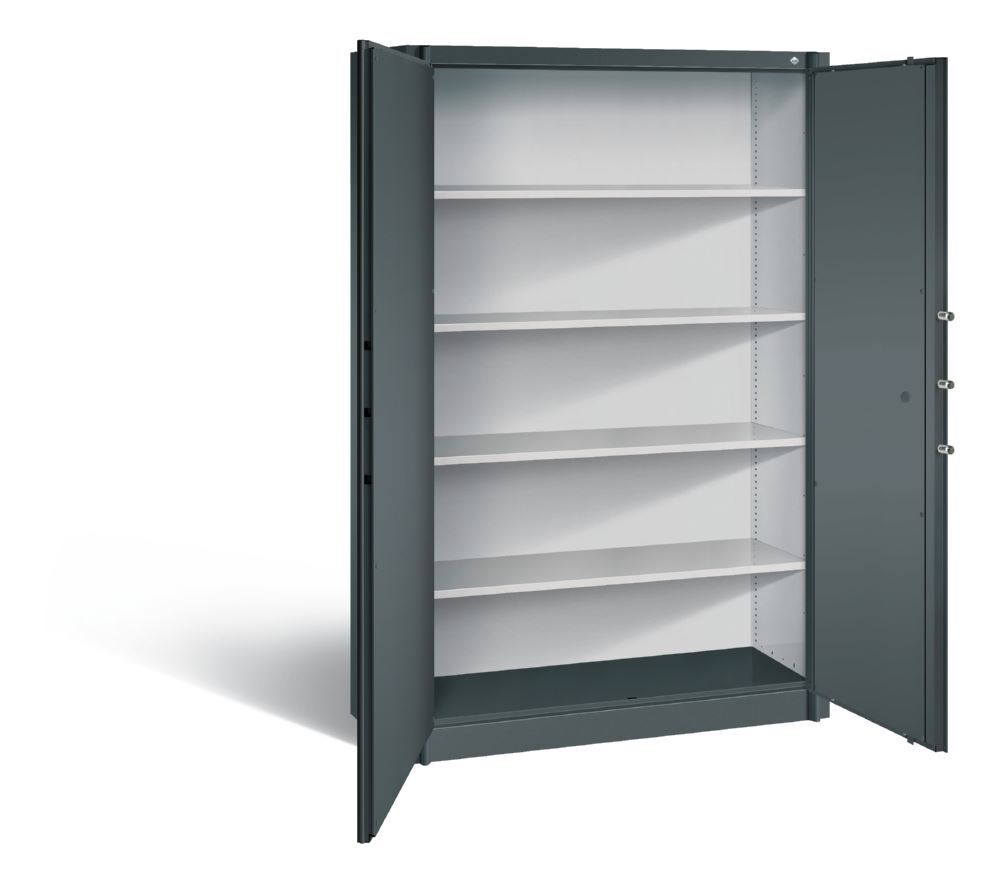C+P Feuergeschützter Flügeltürenschrank Certos 1950 x 1200 x 500 mm anthrazit grau Produktbild C+P Feuergeschützter Flügeltürenschrank Certos 1950 x 1200 x 500 mm anthrazit grau bild 2