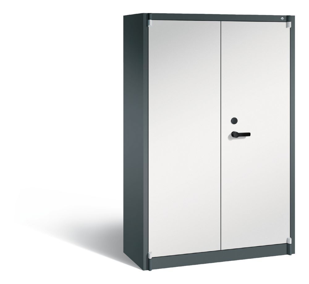 C+P Feuergeschützter Flügeltürenschrank Certos 1950 x 1200 x 500 mm in grau Produktbild C+P Feuergeschützter Flügeltürenschrank Certos 1950 x 1200 x 500 mm in grau