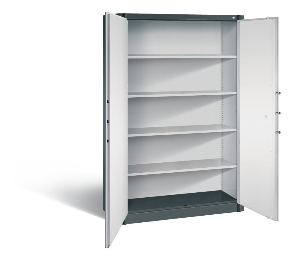 C+P Feuergeschützter Flügeltürenschrank Certos 1950 x 1200 x 500 mm in grau Produktbild C+P Feuergeschützter Flügeltürenschrank Certos 1950 x 1200 x 500 mm in grau bild 2