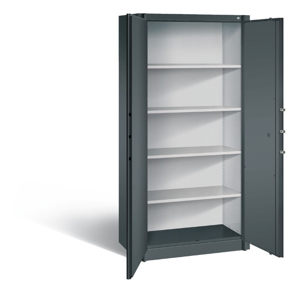 C+P Feuergeschützter Flügeltürenschrank Certos 1950 x 930 x 500 mm anthrazit grau Produktbild C+P Feuergeschützter Flügeltürenschrank Certos 1950 x 930 x 500 mm anthrazit grau bild 2