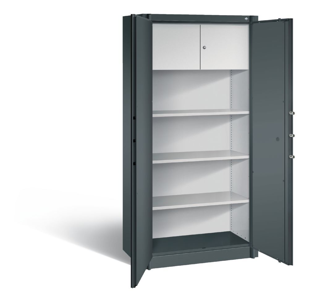 C+P Feuergeschützter Flügeltürenschrank Certos 1950 x 930 x 500 mm anthrazit grau Produktbild C+P Feuergeschützter Flügeltürenschrank Certos 1950 x 930 x 500 mm anthrazit grau