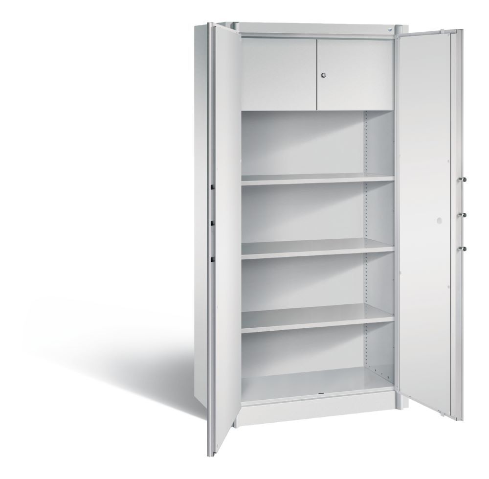 C+P Feuergeschützter Flügeltürenschrank Certos m1950 x 930 x 500 mm lichtgrau Produktbild C+P Feuergeschützter Flügeltürenschrank Certos m1950 x 930 x 500 mm lichtgrau bild 4