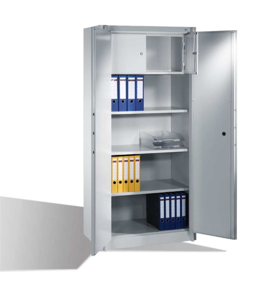 C+P Feuergeschützter Flügeltürenschrank Certos H 1950 x B 930 x T 500 mm lichtgrau Produktbild C+P Feuergeschützter Flügeltürenschrank Certos H 1950 x B 930 x T 500 mm lichtgrau bild 2