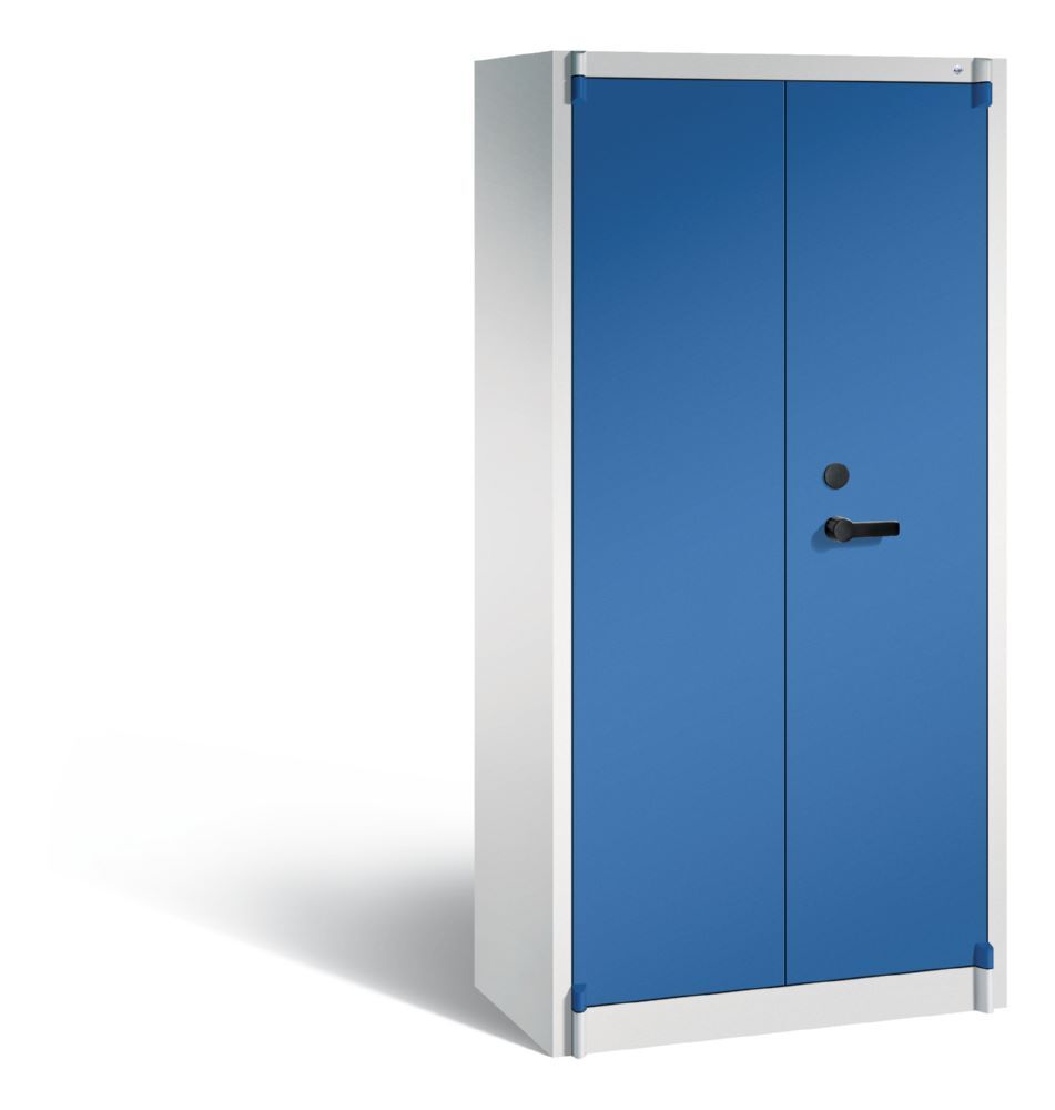 C+P Feuergeschützter Flügeltürenschrank Certos 1950 x 930 x 500 mm grau blau Produktbild C+P Feuergeschützter Flügeltürenschrank Certos 1950 x 930 x 500 mm grau blau