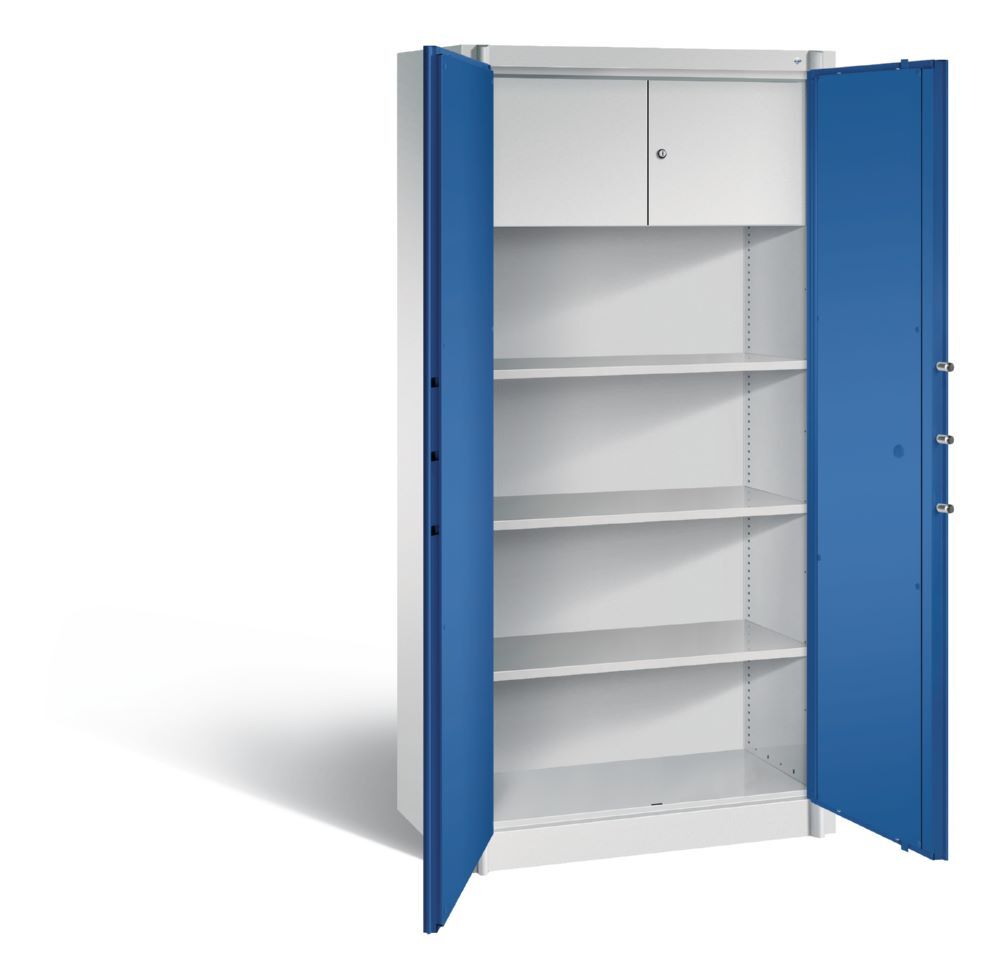 C+P Feuergeschützter Flügeltürenschrank Certos 1950 x 930 x 500 mm lichtgrau enzianb Produktbild C+P Feuergeschützter Flügeltürenschrank Certos 1950 x 930 x 500 mm lichtgrau enzianb bild 2
