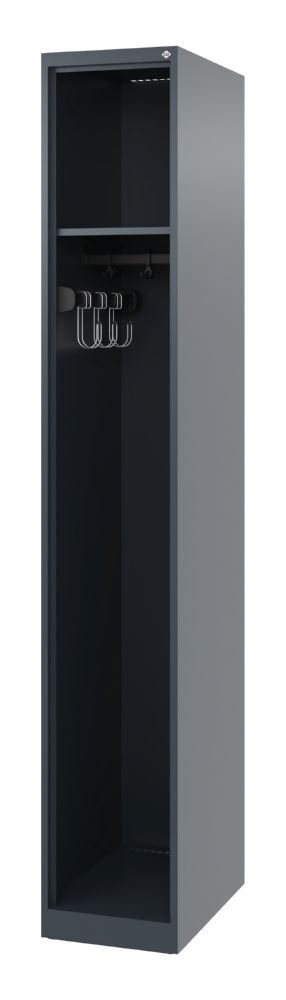 C+P Feuerwehrspind Evolo Modell Expert 1 Abteil anthrazit 300 x 500 x 1850 mm Produktbild C+P Feuerwehrspind Evolo Modell Expert 1 Abteil anthrazit 300 x 500 x 1850 mm