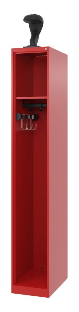 C+P Feuerwehrspind Evolo Modell Expert 1 Extrafach feuerrot 300 x 500 x 1850 mm Produktbild C+P Feuerwehrspind Evolo Modell Expert 1 Extrafach feuerrot 300 x 500 x 1850 mm