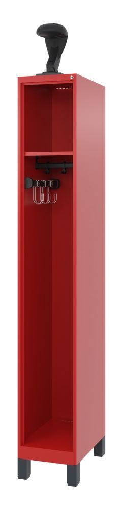C+P Feuerwehrspind Evolo Modell Expert feuerrot 300 x 500 x 1850 mm Produktbild C+P Feuerwehrspind Evolo Modell Expert feuerrot 300 x 500 x 1850 mm