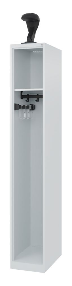C+P Feuerwehrspind Evolo Modell Expert 1 Extrafach lichtgrau 300 x 500 x 1850 mm Produktbild C+P Feuerwehrspind Evolo Modell Expert 1 Extrafach lichtgrau 300 x 500 x 1850 mm