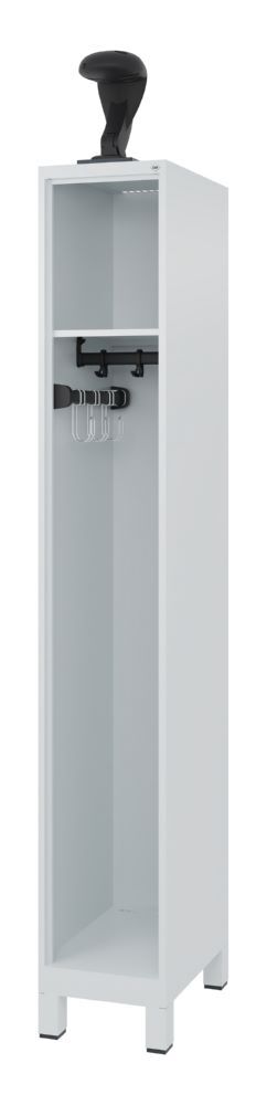 C+P Feuerwehrspind Evolo Modell Expert lichtgrau 300 x 500 x 1850 mm Produktbild C+P Feuerwehrspind Evolo Modell Expert lichtgrau 300 x 500 x 1850 mm