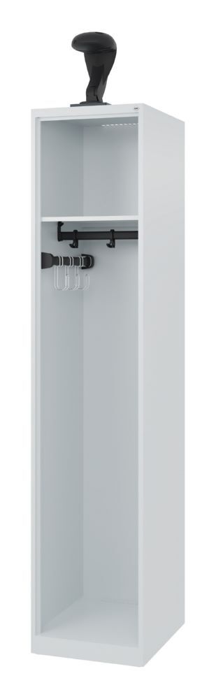 C+P Feuerwehrspind Evolo Modell Expert lichtgrau 400 x 500 x 1850 mm Produktbild C+P Feuerwehrspind Evolo Modell Expert lichtgrau 400 x 500 x 1850 mm
