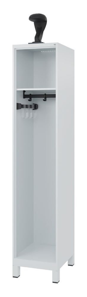 C+P Feuerwehrspind Evolo Expert 1 Ablageboden lichtgrau H 1850 mm Produktbild C+P Feuerwehrspind Evolo Expert 1 Ablageboden lichtgrau H 1850 mm