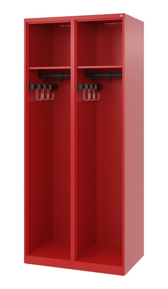 C+P Feuerwehrspind Evolo Expert 2 Abteile feuerrot 800 x 500 x 1850 mm Produktbild C+P Feuerwehrspind Evolo Expert 2 Abteile feuerrot 800 x 500 x 1850 mm
