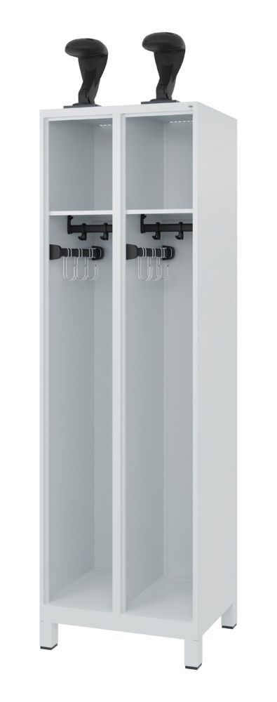 C+P Feuerwehrspind Expert mit Ausstattung in lichtgrau 600 x 500 x 1850 mm Produktbild C+P Feuerwehrspind Expert mit Ausstattung in lichtgrau 600 x 500 x 1850 mm