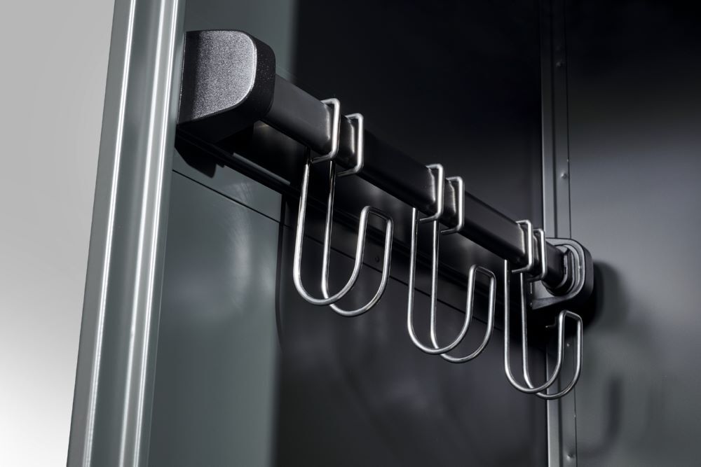 C+P Feuerwehrspind Evolo Expert 3 Abteile je 400 mm lichtgrau 1200 x 500 x 1850 mm Produktbild C+P Feuerwehrspind Evolo Expert 3 Abteile je 400 mm lichtgrau 1200 x 500 x 1850 mm bild 2