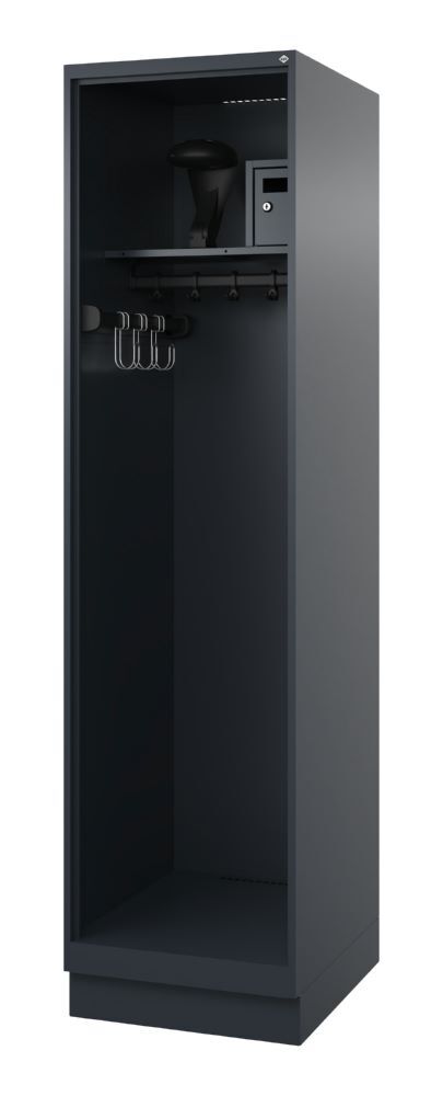 C+P Feuerwehrspind Flexo 1 Abteil mit Wertfachbox anthrazit 500 x 600 x 1850 mm Produktbild C+P Feuerwehrspind Flexo 1 Abteil mit Wertfachbox anthrazit 500 x 600 x 1850 mm