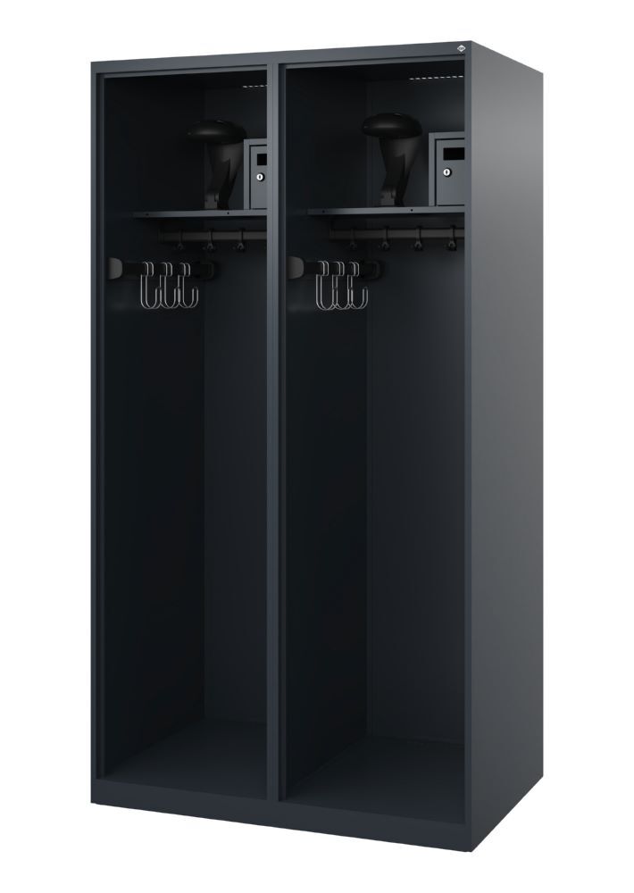 C+P Feuerwehrspind mit 2 Wertfachboxen Evolo Flexo anthrazit 1000 x 600 x 1850 mm Produktbild C+P Feuerwehrspind mit 2 Wertfachboxen Evolo Flexo anthrazit 1000 x 600 x 1850 mm