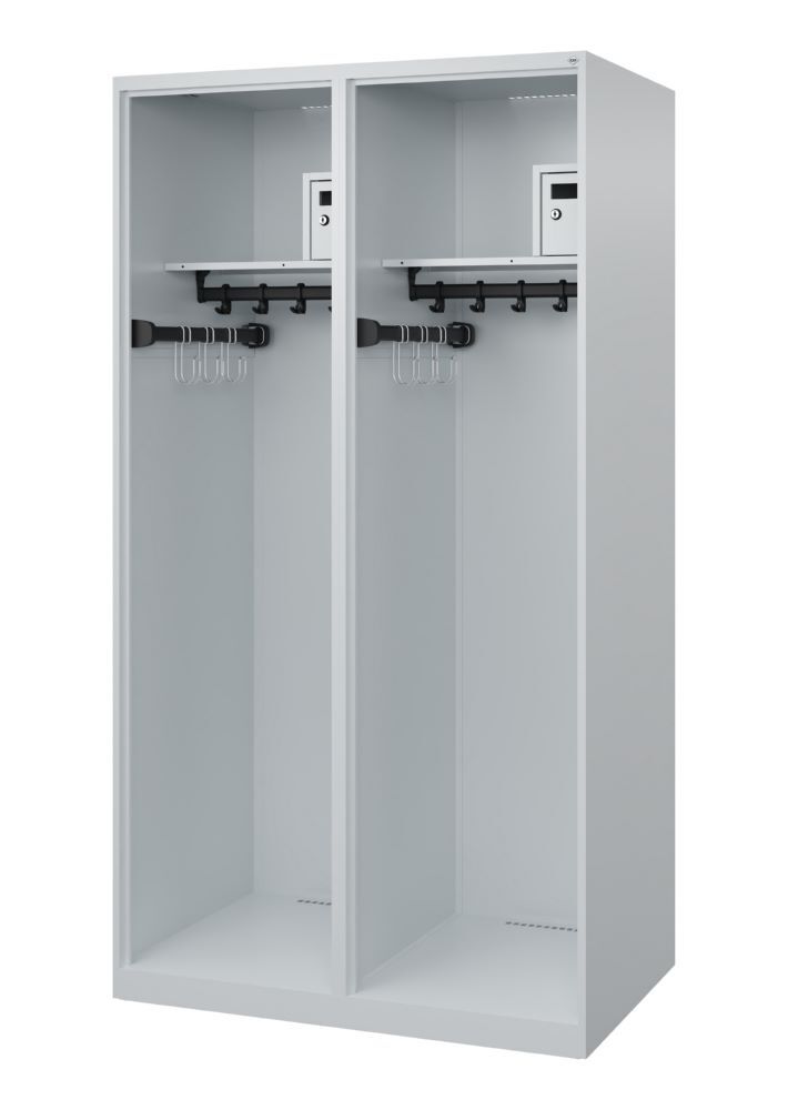 C+P Feuerwehrspind Evolo Flexo 2 Zylinderschlösser lichtgrau 1000 x 600 x 1850 mm Produktbild C+P Feuerwehrspind Evolo Flexo 2 Zylinderschlösser lichtgrau 1000 x 600 x 1850 mm