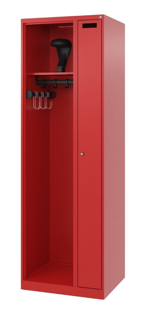C+P Feuerwehrspind Kombi 2 Stahlabteile in feuerrot 600 x 500 x 1850 mm Produktbild C+P Feuerwehrspind Kombi 2 Stahlabteile in feuerrot 600 x 500 x 1850 mm