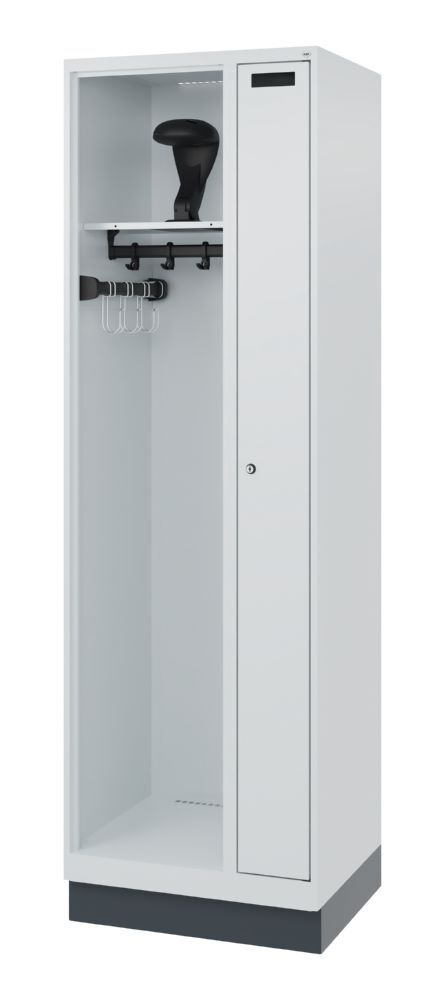 C+P Feuerwehrspind Evolo Kombi 2 Abteile lichtgrau 600 x 500 x 180 mm Produktbild C+P Feuerwehrspind Evolo Kombi 2 Abteile lichtgrau 600 x 500 x 180 mm