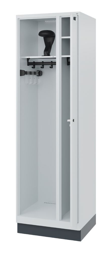 C+P Feuerwehrspind Evolo Kombi 2 Abteile lichtgrau 600 x 500 x 180 mm Produktbild C+P Feuerwehrspind Evolo Kombi 2 Abteile lichtgrau 600 x 500 x 180 mm bild 2
