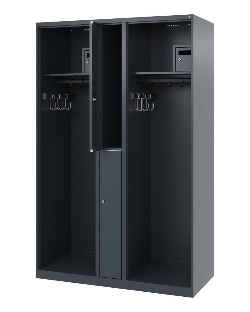 C+P Feuerwehrspind Maxi 2 offene Abteile anthrazit 1200 x 500 x 1850 mm Produktbild C+P Feuerwehrspind Maxi 2 offene Abteile anthrazit 1200 x 500 x 1850 mm bild 2