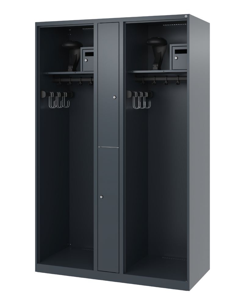 C+P Feuerwehrspind Maxi 2 offene Abteile anthrazit 1200 x 500 x 1850 mm Produktbild C+P Feuerwehrspind Maxi 2 offene Abteile anthrazit 1200 x 500 x 1850 mm