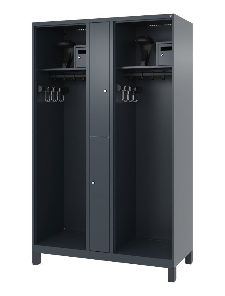C+P Feuerwehrspind Evolo Modell MAXI 2 Abteile 1850 x 1200 x 500 mm anthrazit Produktbild C+P Feuerwehrspind Evolo Modell MAXI 2 Abteile 1850 x 1200 x 500 mm anthrazit