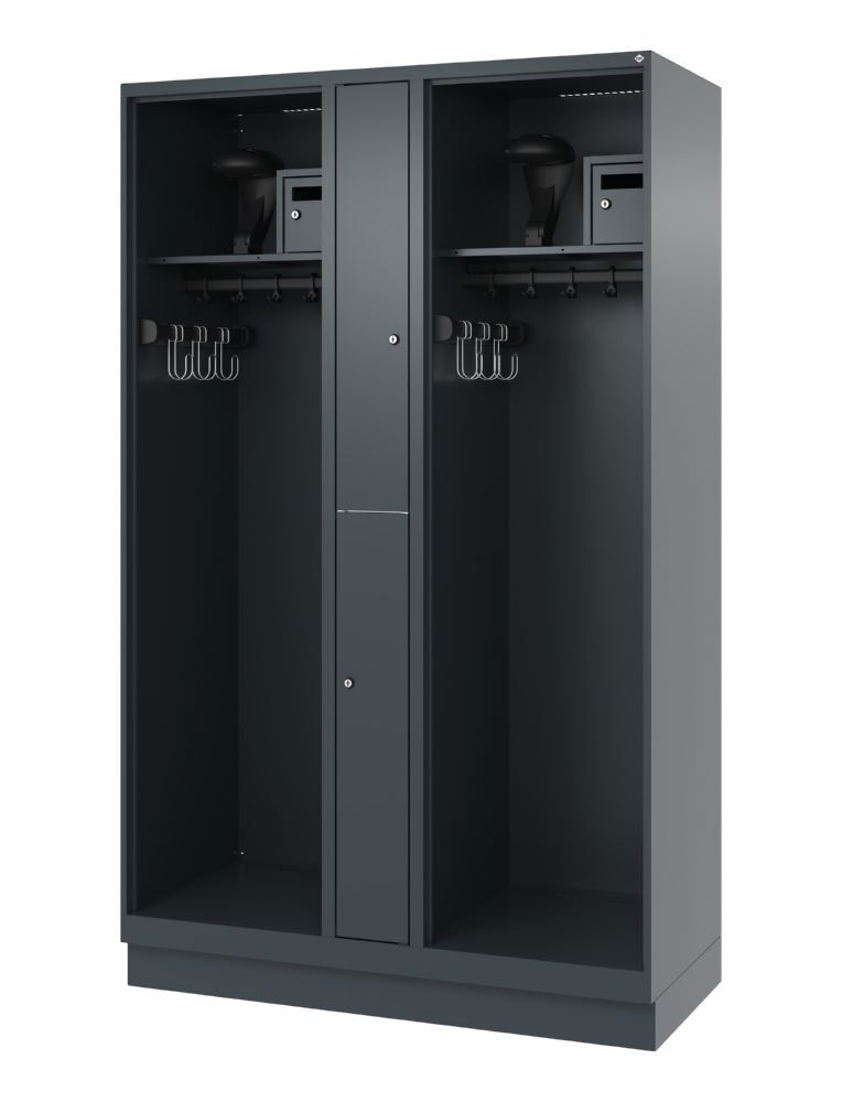 C+P Feuerwehrspind Evolo Modell MAXI 2 Abteile 1850 x 1200 x 500 mm anthrazit Produktbild C+P Feuerwehrspind Evolo Modell MAXI 2 Abteile 1850 x 1200 x 500 mm anthrazit