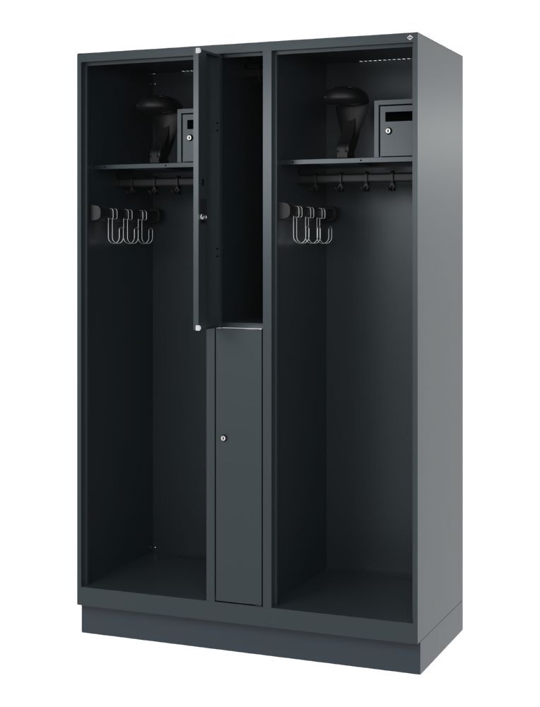 C+P Feuerwehrspind Evolo Modell MAXI 2 Abteile 1850 x 1200 x 500 mm anthrazit Produktbild C+P Feuerwehrspind Evolo Modell MAXI 2 Abteile 1850 x 1200 x 500 mm anthrazit bild 2