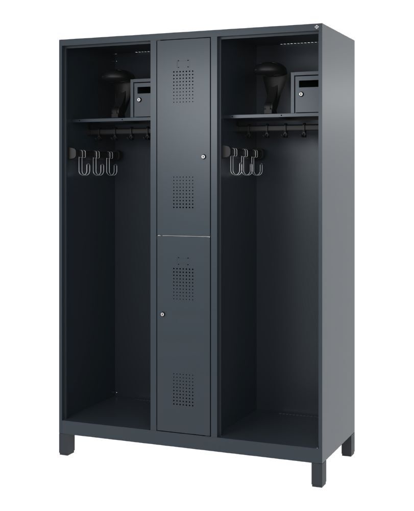 C+P Feuerwehrspind Evolo Modell MAXI 2 Abteile 1850 x 1300 x 500 mm anthrazit Produktbild C+P Feuerwehrspind Evolo Modell MAXI 2 Abteile 1850 x 1300 x 500 mm anthrazit