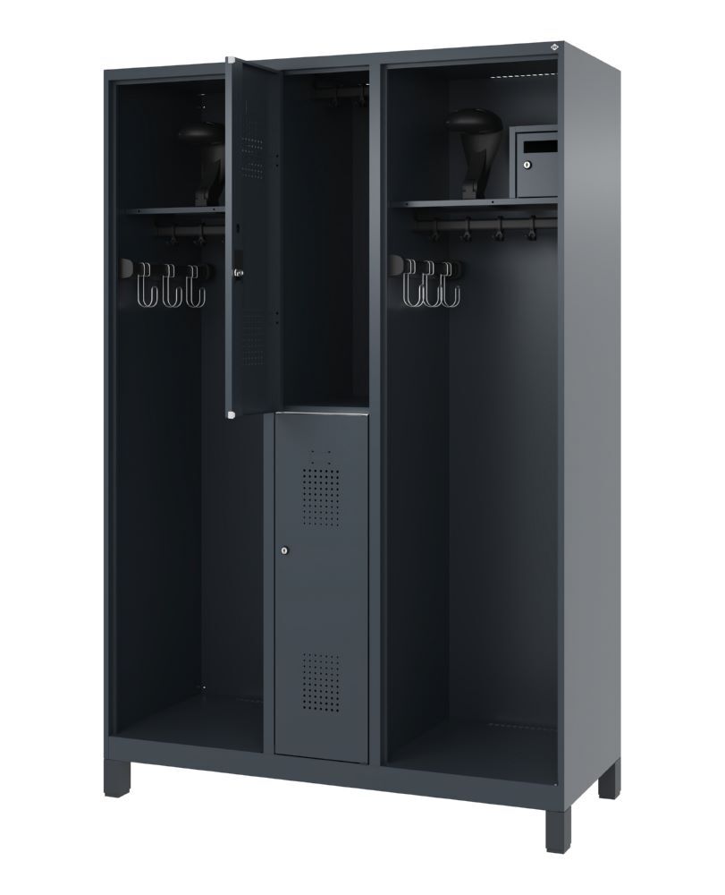 C+P Feuerwehrspind Evolo Modell MAXI 2 Abteile 1850 x 1300 x 500 mm anthrazit Produktbild C+P Feuerwehrspind Evolo Modell MAXI 2 Abteile 1850 x 1300 x 500 mm anthrazit bild 2