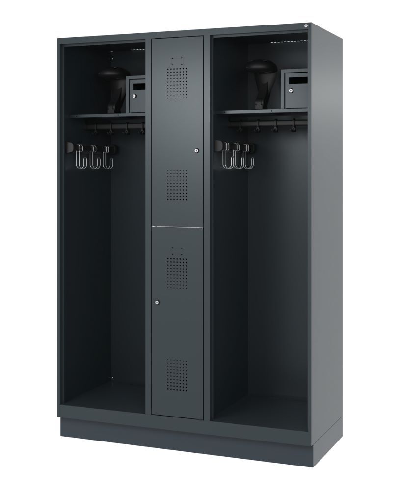 C+P Feuerwehrspind Evolo Modell MAXI 2 Abteile 1850 x 1300 x 500 mm anthrazit Produktbild C+P Feuerwehrspind Evolo Modell MAXI 2 Abteile 1850 x 1300 x 500 mm anthrazit