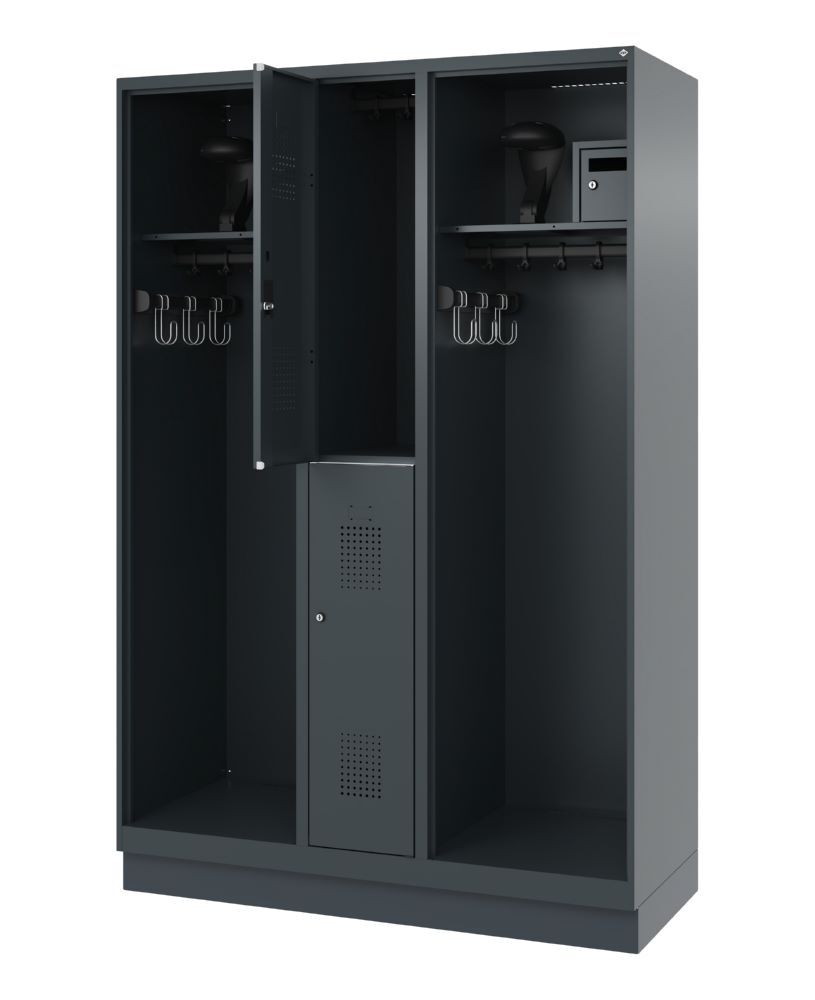 C+P Feuerwehrspind Evolo Modell MAXI 2 Abteile 1850 x 1300 x 500 mm anthrazit Produktbild C+P Feuerwehrspind Evolo Modell MAXI 2 Abteile 1850 x 1300 x 500 mm anthrazit bild 2