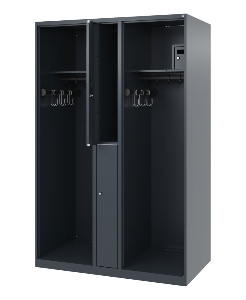 C+P Feuerwehrspind Evolo Modell MAXI 2 Abteile 1850 x 1200 x 600 mm anthrazit Produktbild C+P Feuerwehrspind Evolo Modell MAXI 2 Abteile 1850 x 1200 x 600 mm anthrazit bild 2