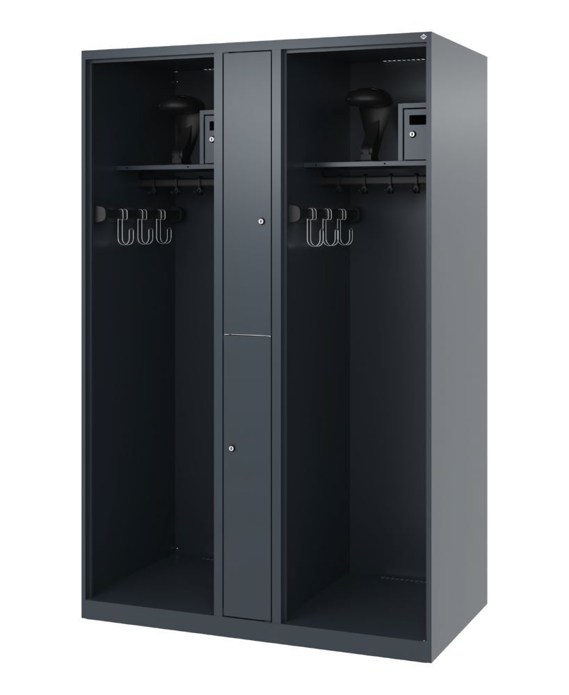C+P Feuerwehrspind Evolo Modell MAXI 2 Abteile 1850 x 1200 x 600 mm anthrazit Produktbild C+P Feuerwehrspind Evolo Modell MAXI 2 Abteile 1850 x 1200 x 600 mm anthrazit