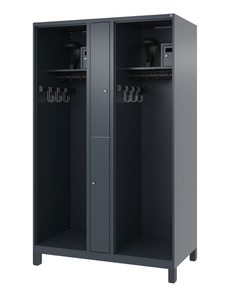 C+P Feuerwehrspind Evolo Modell MAXI 2 Abteile 1850 x 1200 x 600 mm anthrazit Produktbild C+P Feuerwehrspind Evolo Modell MAXI 2 Abteile 1850 x 1200 x 600 mm anthrazit