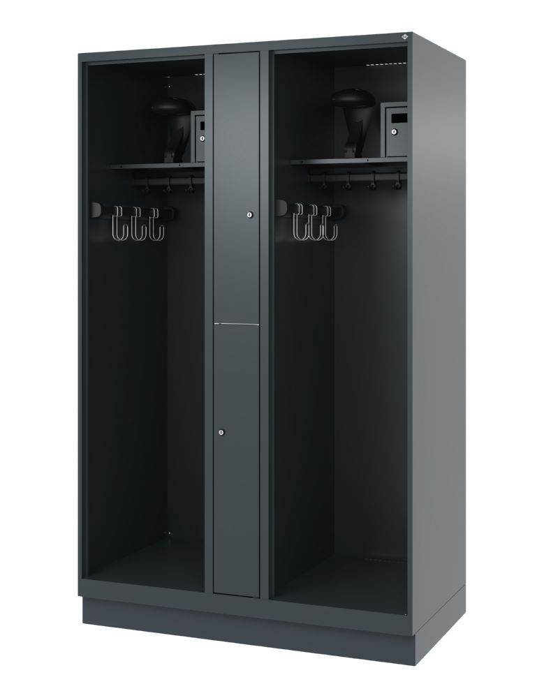 C+P Feuerwehrspind Evolo Modell MAXI 2 Abteile 1850 x 1200 x 600 mm anthrazit Produktbild C+P Feuerwehrspind Evolo Modell MAXI 2 Abteile 1850 x 1200 x 600 mm anthrazit